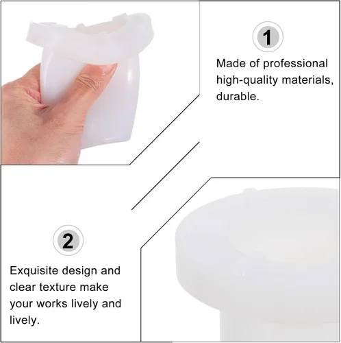 Vista 9 de HEALLILY Molde cilíndrico hueco para velas de 3.54 x 4.13 pulgadas, molde de silicona para hacer velas perfumadas y proyectos de manualidades