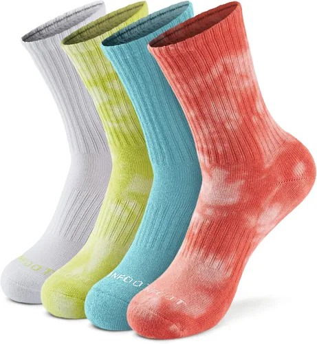 Vista 10 de MONFOOT 3-8 pares de calcetines deportivos acolchados para mujeres y [Sólido] Negro (8 Pares)