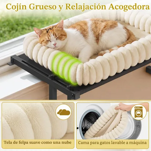 Vista 2 de Hamaca para ventana de gato, asiento para gatos