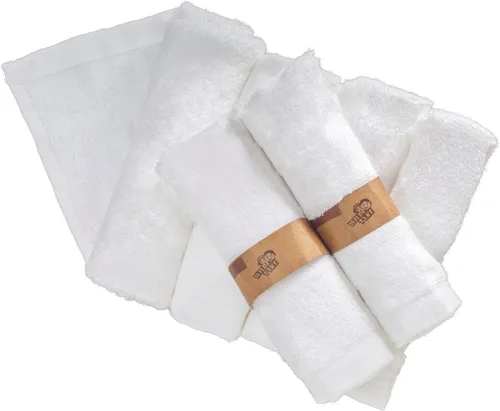 Vista 4 de Toallas de baño prémium para bebé (paquete de 6, 10 x 10 pulgadas), toallas 100% súper suaves, toallitas reutilizables, excelente juego de regalo