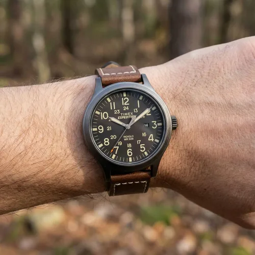 Vista 5 de Timex Expedition Scout 40mm Men’s Analog Watch Luminous Hands Durable Comfortable Adjustable Strap 24 Hour Time Rugged Outdoor Watch 50M