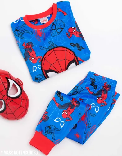 Vista 4 de Marvel Pijama de Spider-Man para niños y niños, camiseta de forro polar súper suave