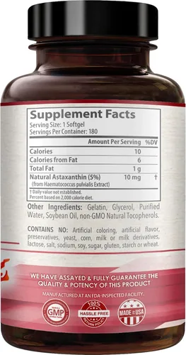 Vista 8 de Suplemento de astaxantina de fácil absorción, 10 mg de astaxantina de Haematococcus Pluvialis Microalgas frescas para apoyo a la salud de la piel