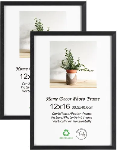 Vista 45 de LYYYXGYP Marco de fotos de metal A4, paquete de 3 marcos de fotos de aleación de aluminio negro de 8.3 x 11.7 pulgadas con plexiglás para colgar