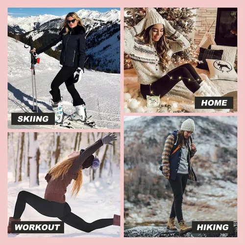 Vista 3 de Leggings de cintura alta para mujer, pantalones deportivos suaves con control de abdomen para correr, ciclismo, yoga, entrenamiento, talla regular