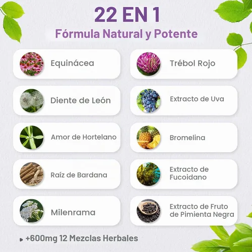Vista 4 de Suplemento de drenaje linfático, sin OMG, sin gluten, 60