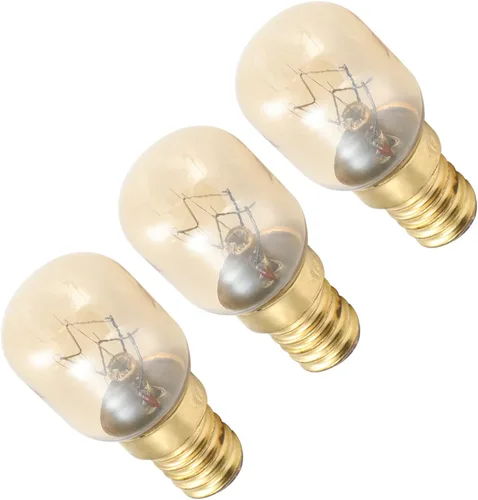 Vista 5 de Othmro 3 bombillas de microondas 220-240 V 220 bombillas de microondas E14, 2700 K cálido horno bombilla reemplazo electrodoméstico, incandescente
