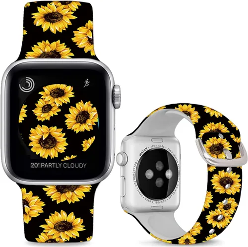 Vista 18 de Correas de silicona suaves compatibles con Apple Watch Band de 1.496 in 1.575 in 1.614 in 1.654 in 1.732 in 1.772 in 1.811 in 1.929 in, correa