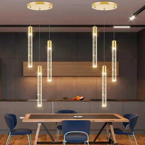 Vista 14 de 3 Packs Pendant Lights for Kitchen Island Independent LED Light Modern Dimmable Lights Pendant Lighting Fixtures for Dining Room Bedroom Hanging