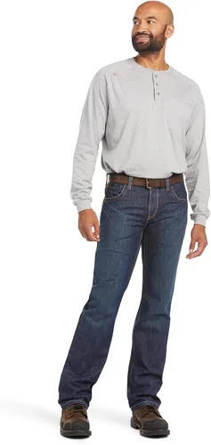 Vista 8 de Jeans para hombre Ariat, no Inflamable M5, ajuste entallado, corte recto