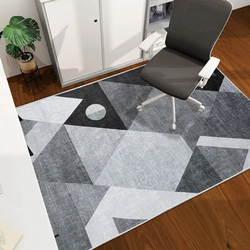 Vista 63 de Tapete para silla de oficina para suelo de madera dura, 48"x36" tapete protector de escritorio de computadora de fácil deslizamiento para silla Hoja