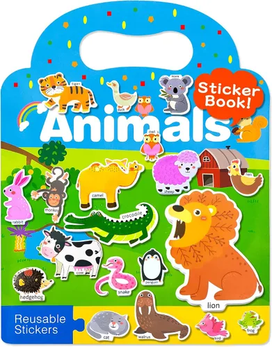 Vista 17 de Benresive - Libros de calcomanías reutilizables para niños de 2-4, libros de calcomanías para niños pequeños 1-3 y 2-4, juguetes de viaje Animal