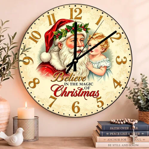Vista 49 de Reloj de pared con versículo bíblico, con cita religiosa, reloj de madera, texto inspirador cristiano, reloj de madera rústico personalizado