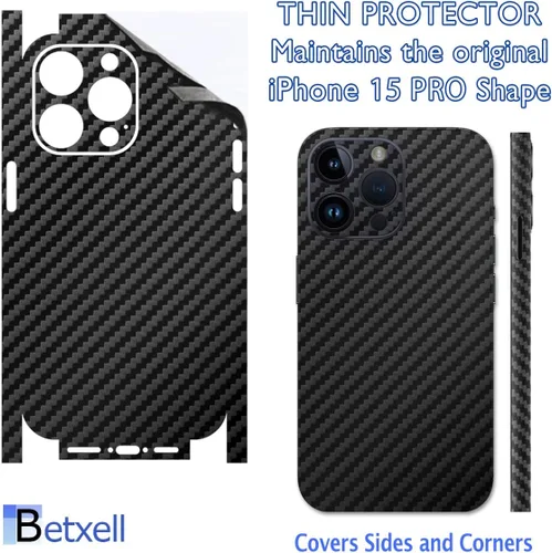Vista 2 de 15 PRO Skin Wrap 3M Película protectora para lados y espalda compatible con iPhone 15 Pro