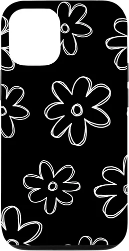 Vista 11 de Funda para iPhone 12 Mini con diseño de flores silvestres en blanco y negro