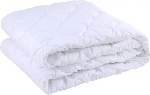 Vista 8 de Protector de colchón acolchado impermeable tamaño individual para colchón de aire, suave y silencioso, con bolsillo elástico, color blanco