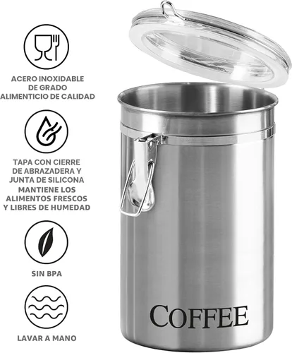 Vista 3 de OGGI Recipiente de Acero Inoxidable de 62oz - Tapa Hermética con Abrazadera, Parte Superior Transparente. Tamaño Grande 5" x 7.5" y Jumbo 8