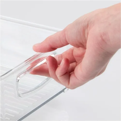 Vista 8 de InterDesign 64330 - Contenedor organizador para despensa, refrigerador, congelador y armario de almacenamiento, 10 x 3 x 6 pulgadas, transparente