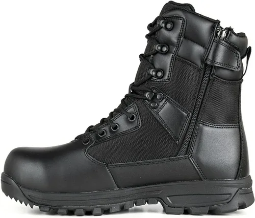 Vista 3 de LA Police Gear LAPG Sector - Botas impermeables con cremallera lateral para hombre, 8 pulgadas, transpirables y cómodas, tácticas, para senderismo
