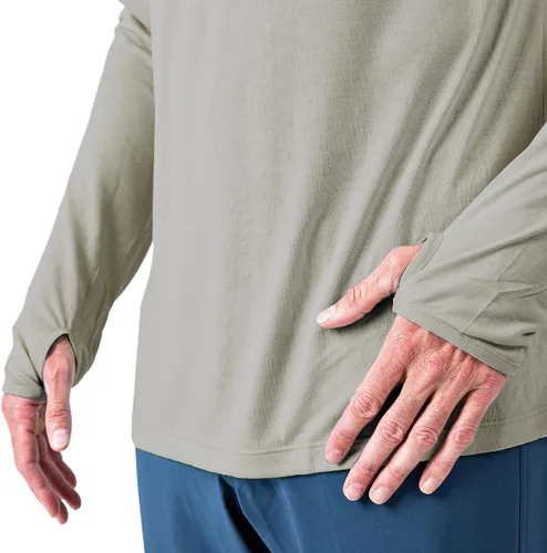 Vista 5 de Free Fly Sudadera con capucha ligera de bambú para hombre, secado rápido, transpirable, con protección solar, UPF 20+