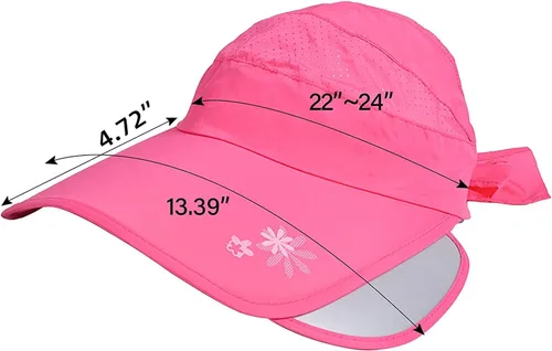 Vista 2 de IPESHTKA Sombrero de sol para mujer, gorra de golf ajustable para mujer, protección UV UPF50, borde ancho, gorra de protección solar ajustable