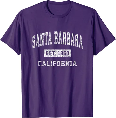 Vista 58 de Camiseta deportiva clásica de Santa Bárbara California CA, Negro, S