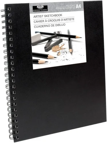 Vista 2 de Royal & Langnickel Cuaderno de bocetos A5 de 5.8 x 8.3 pulgadas con espiral lateral (80 hojas)