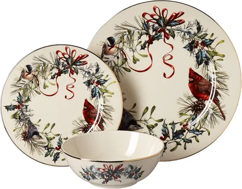 Vista 10 de Lenox 887946 Winter Greetings Bandeja para huevos endiablados