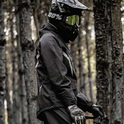 Vista 6 de Scoyco Chaquetas impermeables para hombre, chaqueta impermeable ligera para exteriores con capucha