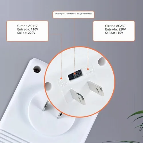 Vista 3 de Convertidor de voltaje 70W 110V/120V a 220V/240V Step-Up&Down Transformador de voltaje para viajes