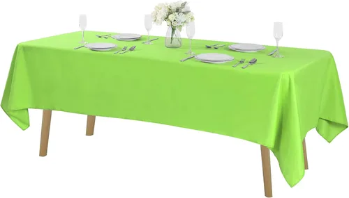 Vista 109 de Mantel rectangular de tela de poliéster lavable de 60 x 120 pulgadas, para decoración de bodas, fiestas, comedores, banquetes