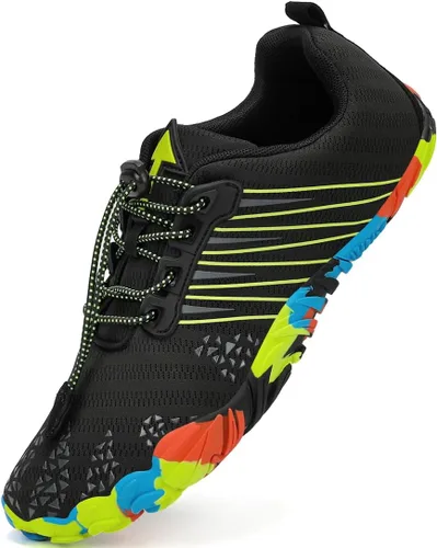 Vista 7 de Kricely Zapatos minimalistas para hombre, zapatos de entrenamiento con puntera ancha, suela cero caída