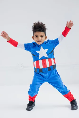 Vista 3 de Marvel Avengers Spider-Verse Spider-Man Venom Iron Man Zip Up Cosplay Coverall Newborn to Little Kid