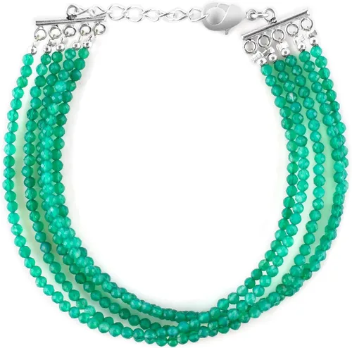 Vista 18 de Pulsera de piedras preciosas naturales, cuentas microfacetadas de 5 hebras, piedra energética, cristales curativos, chapado en plata, ajustable
