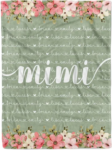 Vista 12 de Personalized Grandma Blanket, Gifts for Grandmother from Grand Kids, Name Blankets for Mimi, Gigi, Nana (Grandma 01)