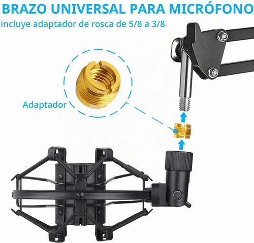 Vista 4 de SUNMON Q2U USB/XLR Soporte de montaje de micrófono para reducir la vibración y el ruido, adecuado para Samson Q2U USB/XLR Dynamic Mic Montaje