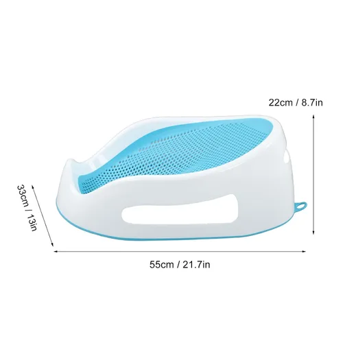 Vista 8 de Soporte de baño para bebé, soporte para tina de baño, soporte de baño para bañera o fregadero, soporte de apoyo de silicona suave, red de baño