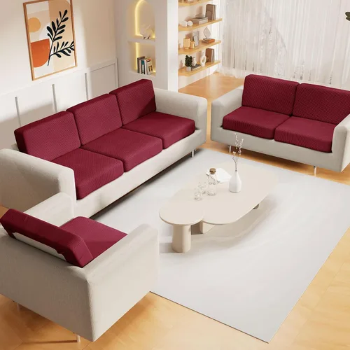 Vista 56 de hyha Fundas impermeables para sofá seccional, fundas de cojín Beige