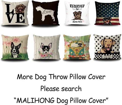 Vista 6 de Personalized Happy Campers Throw Pillow Cover RV Campsite Decoration Pillow Case Fireplace Camping Decor Cushion Cover for Sofa Couch Bed 18x18 Inch