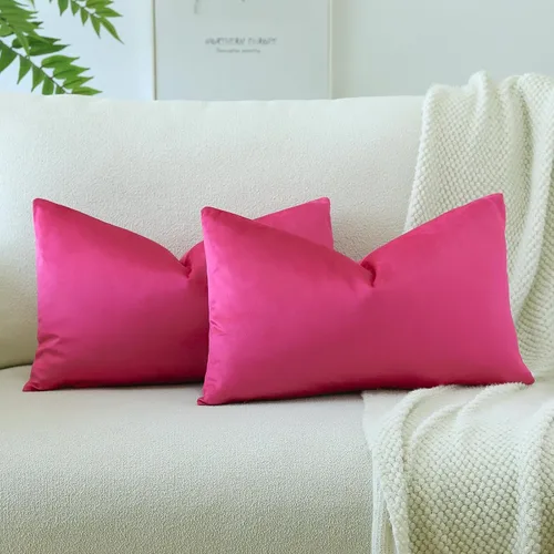 Vista 54 de OTOSTAR - Fundas de almohada decorativas de 16 x 16 pulgadas, fundas de cojín de terciopelo suave, fundas cuadradas para sofá, cama, sofá del hogar