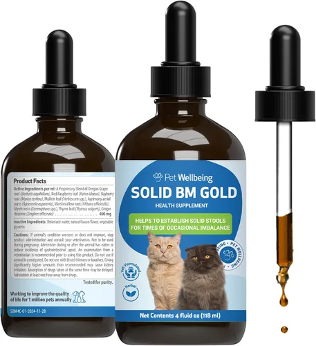 Vista 9 de Pet Wellbeing Solid BM Gold para gatos – Apoya la función digestiva saludable, heces sólidas, movimientos intestinales normales, bayberry