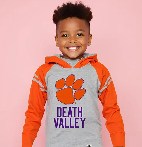 Vista 2 de Wes and Willy Camiseta con capucha de rayas de manga larga para niños universitarios (4-7)