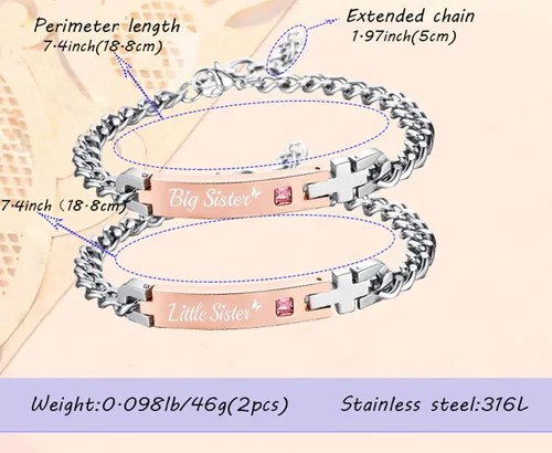Vista 8 de Regalo para enamorado, para él y ella, pulseras grabadas personalizadas para parejas, para mujeres y hombres, juego a juego, regalo de aniversario