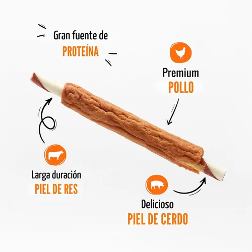 Vista 2 de Good 'n' Fun Masticables de Costillas de Triple Sabor para Todos los Perros, 12 Onzas, Consiente a tu Perro con Masticables de Larga Duración Hechos
