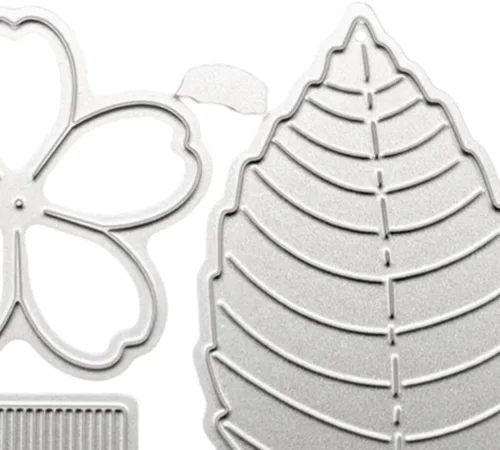 Vista 7 de Troqueles de metal 3D de arte de flores y hojas, troqueles de corte para hacer tarjetas, troqueles de relieve para álbumes de recortes, decoración