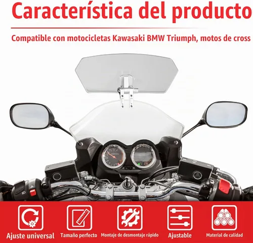 Vista 3 de Goldfire Extensión Universal de Parabrisas de Motocicleta Parabrisas Extendido Deflector Extensión de Parabrisas de Motocicleta Deflector de Viento