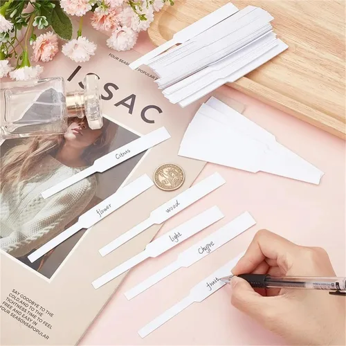 Vista 3 de Disposable Perfume Test Strips 400Pcs Perfume Test Strips Rectangle Paper White Small Try Incense for Testing Scents