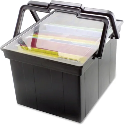 Vista 4 de AVTTLF2B - Caja de almacenamiento de archivos portátil Advantus Companion