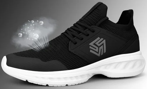 Vista 7 de Zapatos para Caminar Sin Cordones para Hombre Zapatos para Correr Antideslizantes Zapatos de Entrenamiento Transpirables Zapatillas Ligeras
