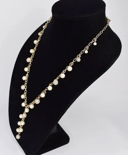 Vista 4 de Charter Club Collar con cuentas de pavé dorado y perlas de imitación, 36 pulgadas + extensor de 2 pulgadas